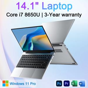 울트라 슬림 노트북 인텔 코어 i7 8650U 14.1인치 32GB 램 2TB SSD 게이밍 PC (사무용/학습용) 윈도우 11 프로