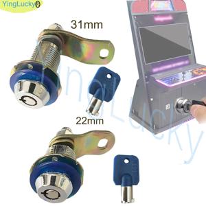 아케이드 잠금 키 캠 잠금 22MM 31MM DIY 아케이드 핀볼 슬롯 게임 크레인 스윙 자동 판매기 나무 캐비닛 코인 도어
