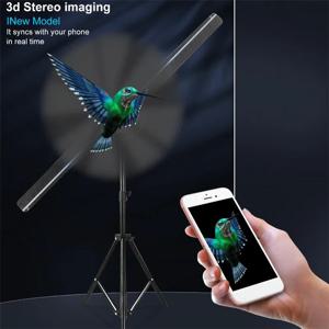 Wifi 3d 홀로그램 프로젝터 휴일 Led 로그인 파티 결혼식 DIY 장식 3d 홀로그램 팬 플레이어 크리스마스 장식