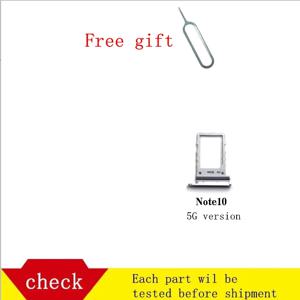 SIM 카드 어댑터 및 마이크로 SD 카드 트레이가 있는 오리지널 휴대폰 하우징, 삼성 노트 10,5G 버전용 슬롯 거치대, 단일 듀얼 SIM