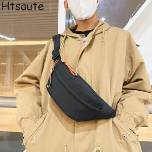 남자 화니 팩 십대 야외 스포츠 러닝 사이클링 허리 가방 팩 남성 패션 어깨 벨트 가방 여행 전화 파우치 가방