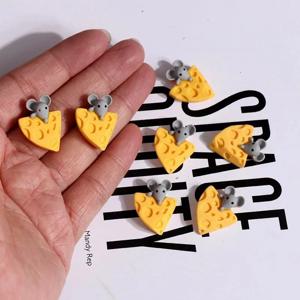 20 Pcs 미니 치즈 마우스 소형 인형 집 아침 식사 척 놀이 주방 작은 인형 음식 장난감 액세서리