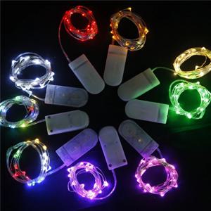 LED 구리 와이어 요정 화환 램프, 2M 20 LED 스트링 조명, 크리스마스 웨딩 홈 파티 장식, CR2032 배터리로 구동