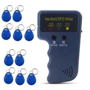 핸드 헬드 플리퍼 제로 RFID 복사기 카드 리더기 125KHz EM4100 복사기 작가 프로그래머 T5577 재기록 가능한 ID Keyfobs EM4305 태그