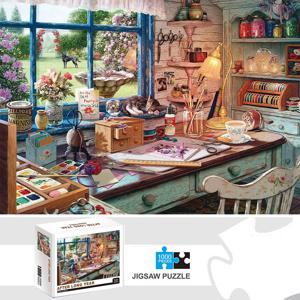 성인을위한 긴 년 직소 퍼즐 후 1000 조각 홈 장식 게임 가족 재미있는 바닥 퍼즐 교육 완구