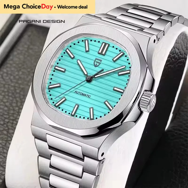 PAGANI DESIGN 2025 새로운 시계 mens Luxury Seagull ST6 기계식 남성용 자동 시계 사파이어 스테인레스 스틸 방수