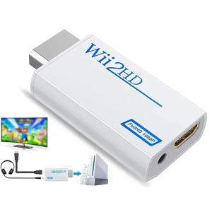 PC HDTV 모니터용 3.5mm 오디오 1080P Wii용 HDMI 호환 어댑터 컨버터 720P Wii2용 HDMI WII2HDMI 컨버터 어댑터