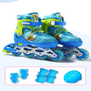 Easy Star Sports Wind 1 쌍의 남성 및 여성 초보자 조절 가능한 크기 스케이트 PU 인라인 야외 레크리에이션 스포츠 롤러 s