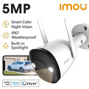 IMOU Bullet 2E 5MP 3K 내장 스포트라이트 풀 컬러 WiFi 카메라 야외 IP67 방수 홈 보안 인간 감지 IP 카메라