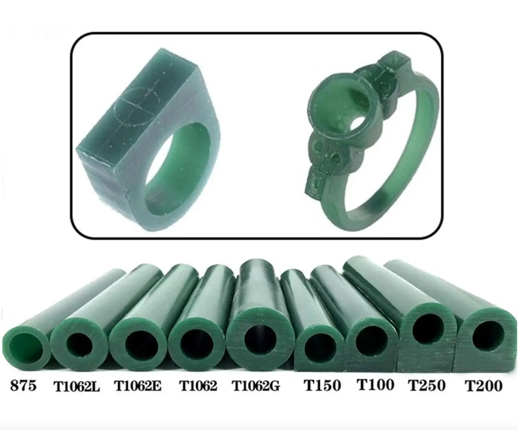 반지 금형 왁스 쥬얼리 만들기 도구 조각 된 조각 왁스 튜브 플랫 탑 주입 매트 왁스 쥬얼리 반지 조각 도구