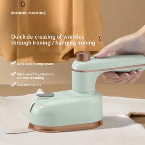 미니 회전식 전기 여행용 다리미, 듀얼 스팀 및 드라이 사용, 휴대용 물 스프레이, 옷에 부드러운 빠른 가열 의류 관리 도구