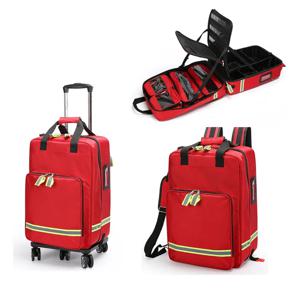 대용량 빈 트롤리 응급 처치 가방 의료 야외 클리닉 간호 지진 구조 키트에 대한 방수 EMS 배낭