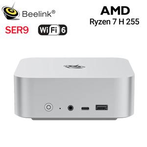 Beelink SER9/SER9 Pro AMD Ryzen 7 H255 32GB LPDDR5X RAM 1TB NVMe SSD 타입 C 2.5Gbps Wifi6 BT5.2 게이밍 PC SER9 HX370 SER8 8745HS