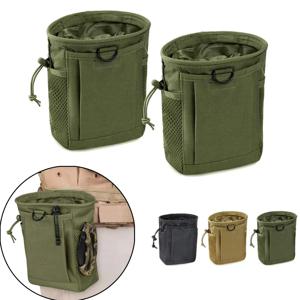 전술 Molle Drawstring 잡지 덤프 주머니 조정 가능한 군사 유틸리티 벨트 허리 팩 엉덩이 홀스터 가방 야외 보관 가방