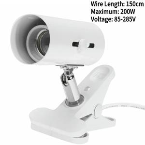 유연한 책상 램프 거치대 E27 가열 파충류 램프 거치대 UVA + UVB 클립온 전구 커버, 애완 동물 조명용, EU/US 플러그, 360 도