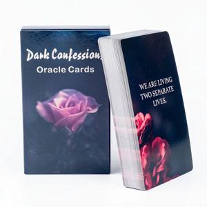Dark Confession 오라클 카드 Twin Flame 오라클 카드 사랑 키워드, 메시지 데크, Dark Shadow 50Pcs 카드