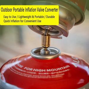 가스 버너 어댑터 황동 가스 실린더 밸브 캠핑 탱크 스토브 인플레이션 컨버터 야외 휴대용 가스 리필 어댑터