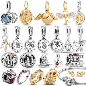 2024 뜨거운 판매 마술사 시리즈 펜던트 925 스털링 실버 봉투 올빼미 매력 비즈 맞는 3mm 원래 팔찌 DIY 쥬얼리 선물