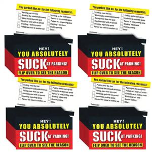 가짜 주차 티켓, 나쁜 주차 노트, 재미있는 라벨 명함, 여러 가지 사유, 위법 스타킹 스터퍼, 2x3.5 인치, 50 개