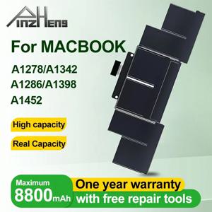 PINZHENG 노트북 배터리 Macbook Pro 13'' 15'' A1278 A1342 A1286 A1398 A1452 A1321 A1322 A1331 A1382 A1417 A1437 A1494 A1681