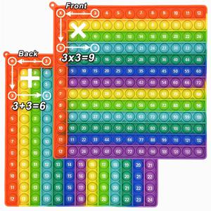곱셈 게임 추가 차트 Fidget Toys, 12x12&12+12 Times Table 수학 연습 활동, 몬테소리 교육 장난감