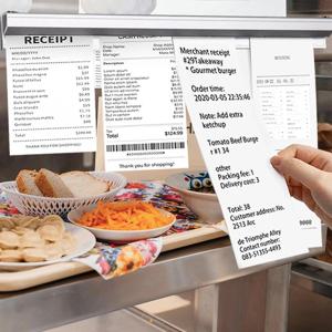 20cm 레스토랑 티켓 홀더 알루미늄 주문 랙 영수증 홀더 사무실 카페 펍을위한 은빛 주방 슬라이드 체크 랙