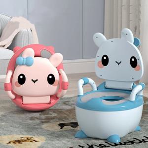 어린이 변기 업그레이드 귀여운 토끼 아기 변기 좌석, 휴대용 스툴, 남아 및 여아 안전 트레이너 좌석, WC, 1-6 세