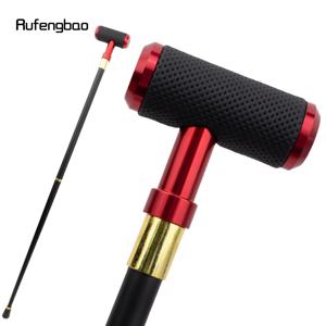 레드 가죽 실린더 실버 워킹 지팡이, 패션 장식 워킹 스틱, 신사 우아한 코스프레 지팡이 크로셔, 94cm