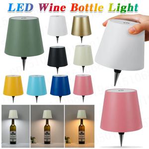 무선 LED 와인 병 램프 터치 컨트롤 충전식 꽃병 Led 라이트 바 식사 버섯 램프 홀더 장식 야간 조명