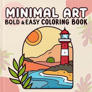 미니멀 아트 대담하고 쉬운 패턴 성인을 위한 색칠하기 책 귀여운 그림책 파티와 생일을 위한 완벽한 선물