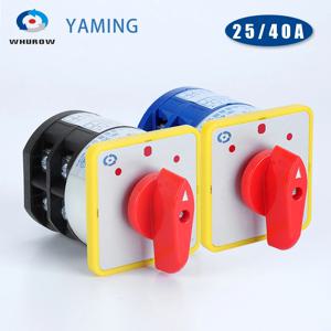 LW5-25A 40A 2/3 위치 캠 스위치 전원 제어 로터리 전환 선택기 모터 다른 부하 실버 접점