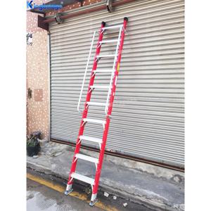 EN61478 섬유유리 단일 섹션 직선은 전기 기술자를 위한 단계 지원 및 난간 사다리를 강화합니다