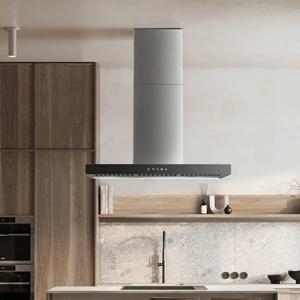 유럽식 전기 아일랜드 레인지 후드, 가정용 주방, 빌라, 바용 천장 설치형 환풍 후드