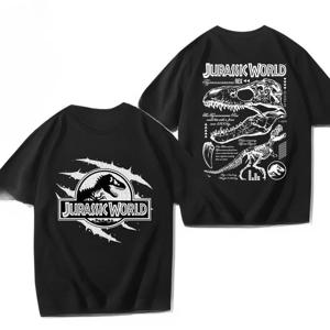 쥬라기 공원 공룡 영화 주변 관절 의류 남성과 여성의 같은 캐주얼 반팔 트렌디 브랜드 반팔