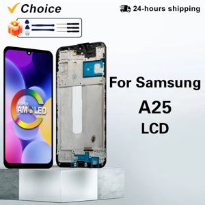 삼성 갤럭시 A25 디스플레이 A256 SM-A256E SM-A256E/DS LCD 터치 스크린 디지타이저 교체용 새 OLED 삼성 A25 LCD용