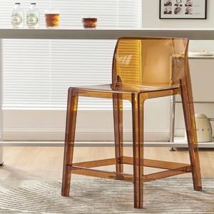 투명 아크릴 바 의자 프론트 데스크 금전 등록기 높은 의자 홈 아일랜드 테이블 의자 카페 레스토랑 하이 의자