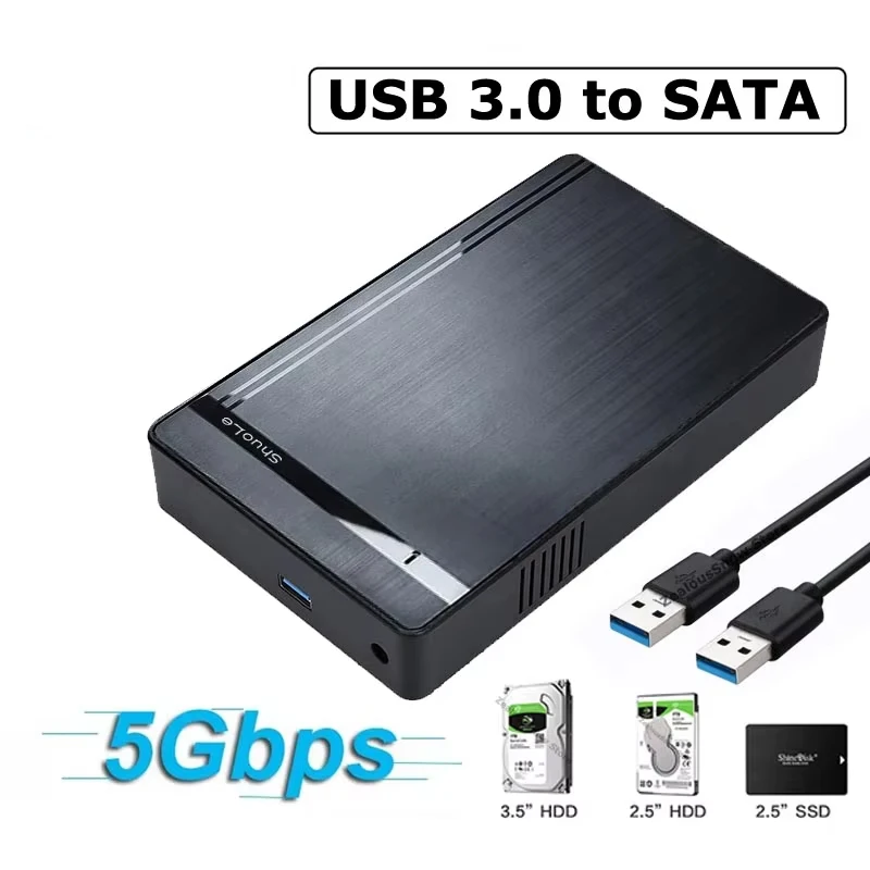 HDD 케이스 3.5/2.5 인치 SATA-USB 3.0 어댑터 외장형 하드 드라이브 디스크 인클로저 PC 노트북 HDD 박스 케이스 용 고속 어댑터 ,HDD Case 3.5/2.5inch SATA to USB 3.0 Adapter External Hard Drive Disk Enclosure High Speed Adapter for PC Laptop HDD Box Case