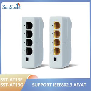 3 포트 PoE 익스텐더 10/100/1000Mbps PoE 스위치 NVR IP 카메라용 IEEE802.3af 플러그 앤 플레이 기능이 있는 1~3 네트워크 스위치 리피터