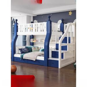 이층침대, 이층침대, 소형침대, 어린이용 원목 결합 탈구형 어머니침대.