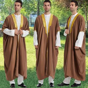 무슬림 남성 사우디 아바야 루즈핏 이슬람 아라비아 드레스 터키 토브 주바 전통 두바이 배첼러 카프탄 의류 카프탄 로브