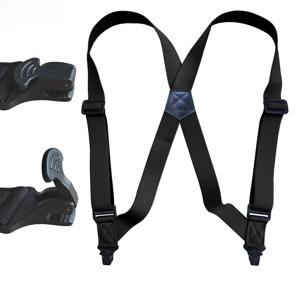 3.8cm 남성용 서스펜더 조절 가능한 브레이스 X 백 셔츠 클립 탄성 벨트 서스펜더 남성용 바지 브레이스 어깨끈 남성용 노멀코어