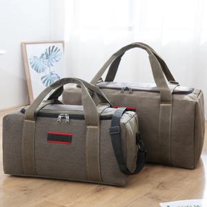 캔버스 여행 가방 남성용 백팩 수하물 핸드백 야외 스포츠 피트니스 의류 가방 대형 여행 가방 레트로 스플라이스 패턴