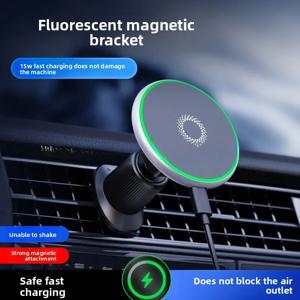 T50 차량용 자기 휴대폰 홀더 - 15W 고속 무선 충전기, MagSafe 호환, 강력한 자석 차량용 마운트, 에어 벤트/대시보드 홀더