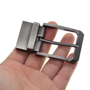 무광 블랙 건메탈 패턴 솔리드 메탈 핀 잠금 회전식 프롱 안전 남성 벨트 버클 (1.3인치 스트랩 교체용)
