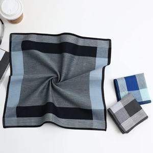 3Pcs 남성용 순수 코튼 손수건 코튼 원사 염색 손수건 구식 향수 휴대용 물 흡수 땀 수건