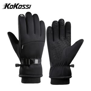 KoKossi 겨울 스키 장갑 방풍 터치 스크린 스노 모빌 오토바이 타기 미끄럼 방지 야외 스포츠 장갑 운전 스키