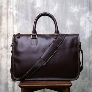 남성용 프리미엄 감성의 독점 수제 천연 가죽 서류가방 - 비즈니스 파일 노트북 및 컴퓨터 가방