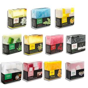 태국 천연 과일 비누 모이스춰 라이징 로즈 대나무 숯 하이 드레이팅 엑스 폴리 에이 팅 핸드 워시 클렌징 비누 목욕 비누