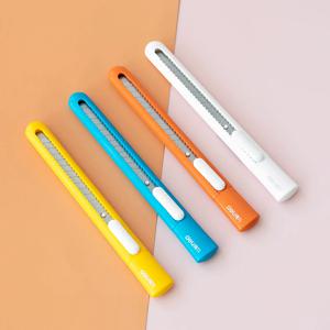 1pc 무작위 색상 휴대용 미술 공예 상자 오프너 커터 유틸리티 나이프 사무실 홈 절단 용품 편지지