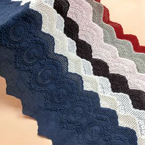 2 야드 다채로운 면화 수 놓은 레이스 그물 리본 패브릭 트림 DIY 봉제 수제 공예 재료